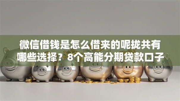 微信借钱是怎么借来的呢拢共有哪些选择?8个高能分期贷款口子新秀详解 微信借钱是怎么借来的呢拢共有哪些选择?8个高能分期贷款口子新秀详解