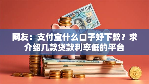 网友：支付宝什么口子好下款？求介绍几款贷款利率低的平台