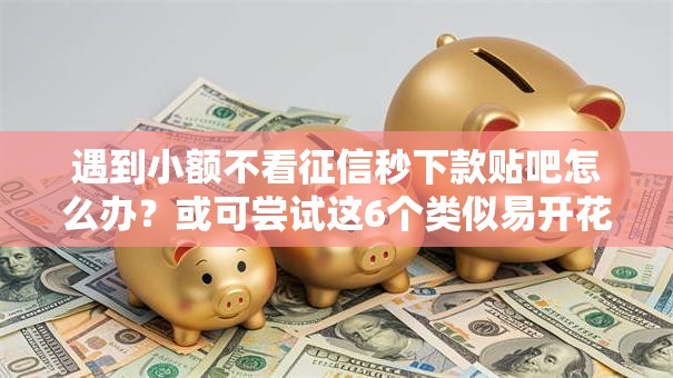 遇到小额不看征信秒下款贴吧怎么办？或可尝试这6个类似易开花的贷款平台