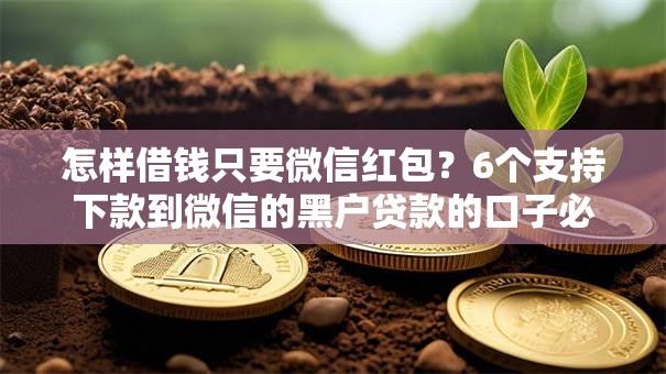 怎样借钱只要微信红包?6个支持下款到微信的黑户贷款的口子必下 怎样借钱只要微信红包?6个支持下款到微信的黑户贷款的口子必下