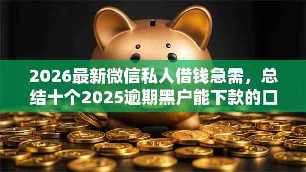 2026最新微信私人借钱急需,总结十个2025逾期黑户能下款的口子! 2026最新微信私人借钱急需,总结十个2025逾期黑户能下款的口子!