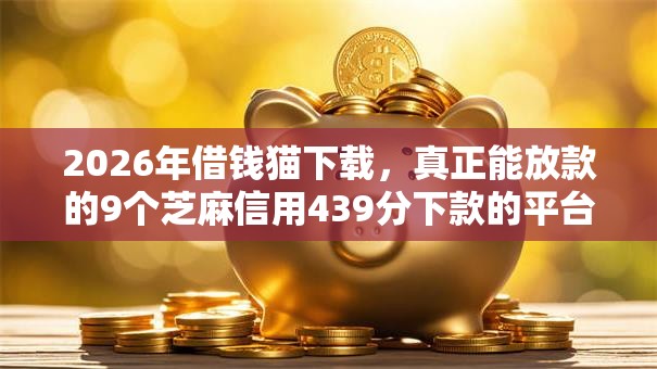 2026年借钱猫下载，真正能放款的9个芝麻信用439分下款的平台推荐