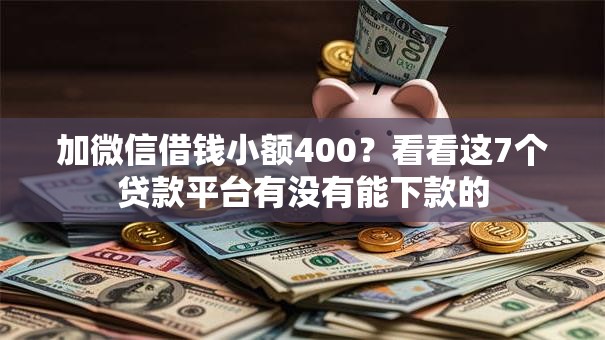 加微信借钱小额400？看看这7个贷款平台有没有能下款的