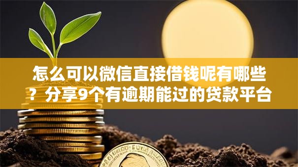 怎么可以微信直接借钱呢有哪些？分享9个有逾期能过的贷款平台