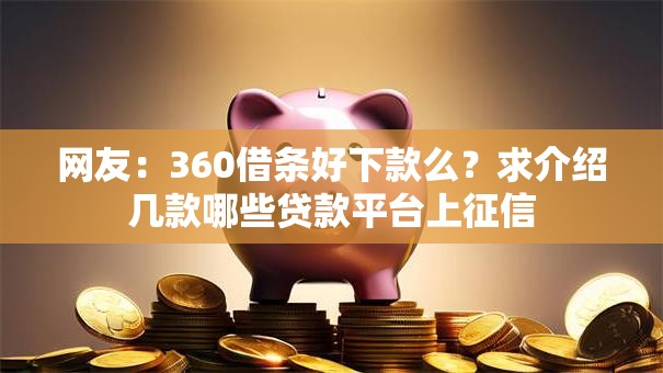 网友：360借条好下款么？求介绍几款哪些贷款平台上征信