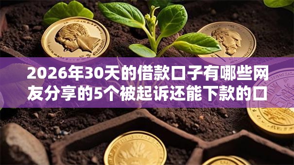 2026年30天的借款口子有哪些网友分享的5个被起诉还能下款的口子我觉得不错！