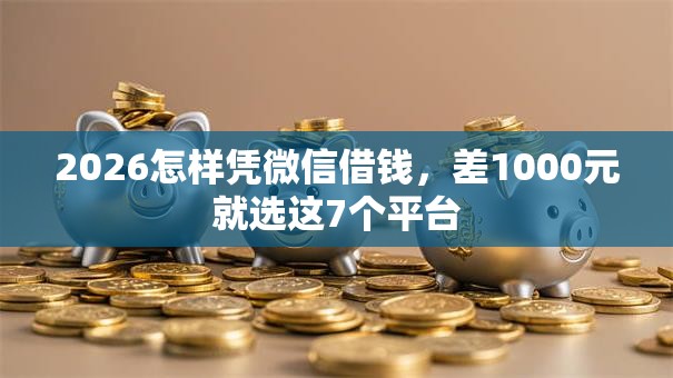 2026怎样凭微信借钱,差1000元就选这7个平台 2026怎样凭微信借钱,差1000元就选这7个平台