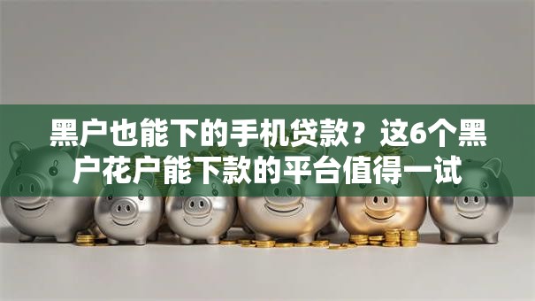 黑户也能下的手机贷款？这6个黑户花户能下款的平台值得一试