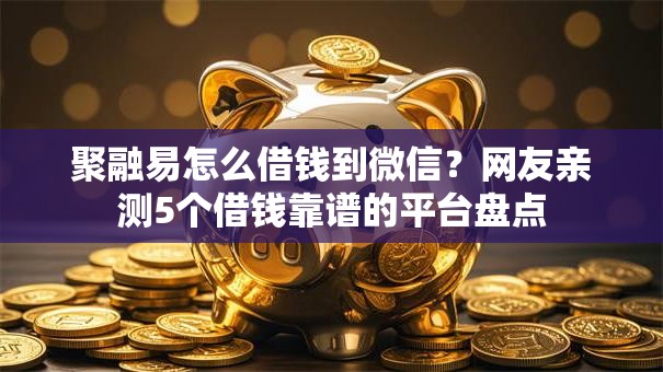 聚融易怎么借钱到微信？网友亲测5个借钱靠谱的平台盘点
