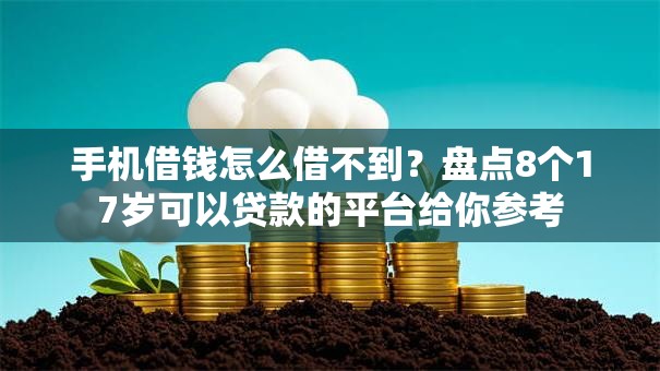 手机借钱怎么借不到？盘点8个17岁可以贷款的平台给你参考