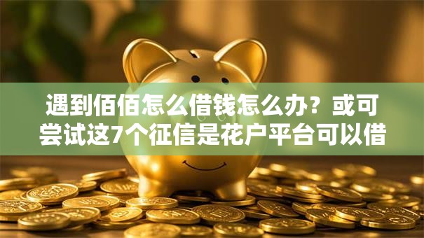 遇到佰佰怎么借钱怎么办？或可尝试这7个征信是花户平台可以借钱不