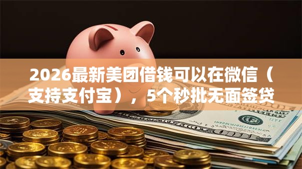 2026最新美团借钱可以在微信（支持支付宝），5个秒批无面签贷款口子无私分享