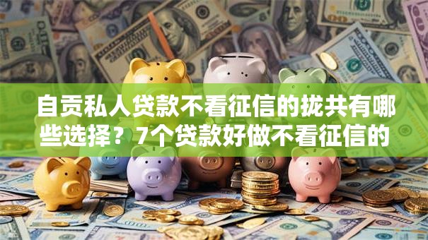 自贡私人贷款不看征信的拢共有哪些选择?7个贷款好做不看征信的口子详解 自贡私人贷款不看征信的拢共有哪些选择?7个贷款好做不看征信的口子详解