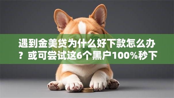 遇到金美贷为什么好下款怎么办？或可尝试这6个黑户100%秒下款的平台