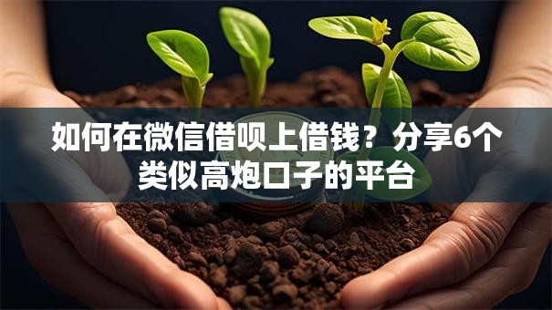 如何在微信借呗上借钱？分享6个类似高炮口子的平台