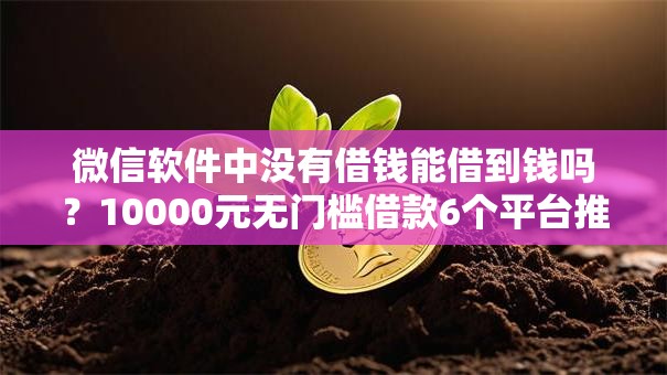 微信软件中没有借钱能借到钱吗?10000元无门槛借款6个平台推荐 微信软件中没有借钱能借到钱吗?10000元无门槛借款6个平台推荐