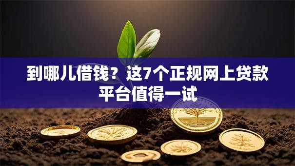 到哪儿借钱?这7个正规网上贷款平台值得一试 到哪儿借钱?这7个正规网上贷款平台值得一试