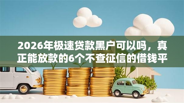 2026年极速贷款黑户可以吗，真正能放款的6个不查征信的借钱平台推荐