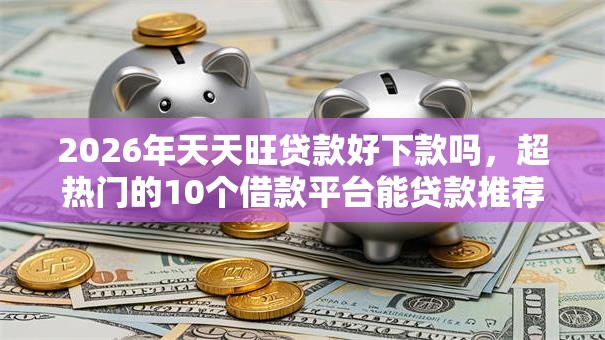 2026年天天旺贷款好下款吗，超热门的10个借款平台能贷款推荐