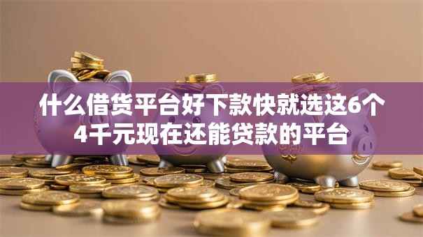 什么借货平台好下款快就选这6个4千元现在还能贷款的平台