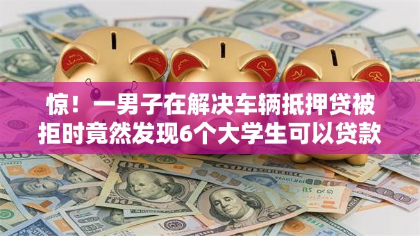 惊！一男子在解决车辆抵押贷被拒时竟然发现6个大学生可以贷款的平台，事后分享了出来