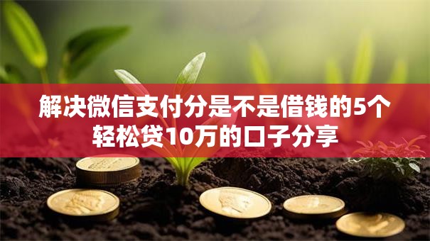 解决微信支付分是不是借钱的5个轻松贷10万的口子分享 解决微信支付分是不是借钱的5个轻松贷10万的口子分享