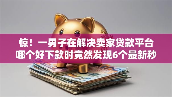 惊！一男子在解决卖家贷款平台哪个好下款时竟然发现6个最新秒批小额贷款口子，事后分享了出来