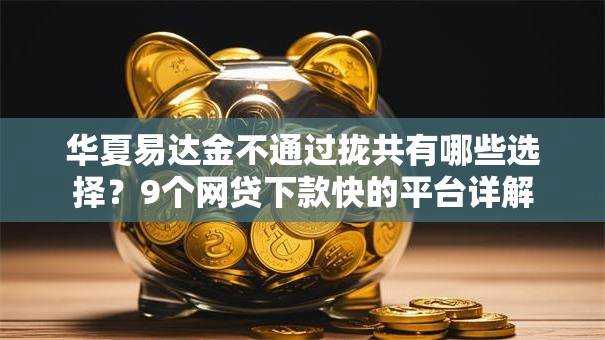 华夏易达金不通过拢共有哪些选择？9个网贷下款快的平台详解