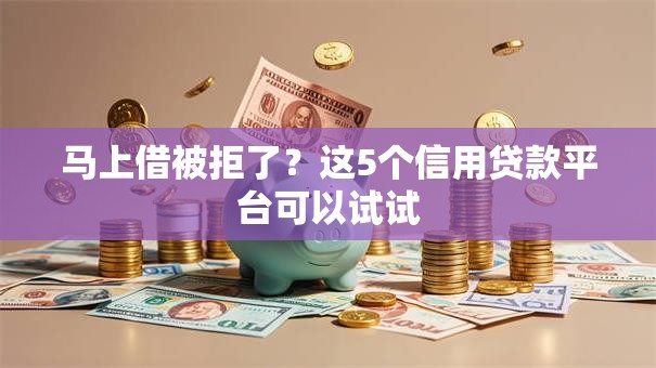 马上借被拒了?这5个信用贷款平台可以试试 马上借被拒了?这5个信用贷款平台可以试试