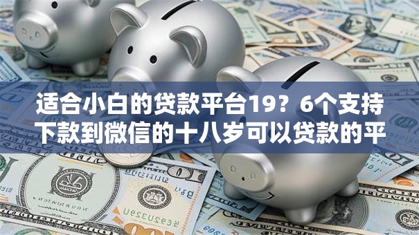适合小白的贷款平台19?6个支持下款到微信的十八岁可以贷款的平台 适合小白的贷款平台19?6个支持下款到微信的十八岁可以贷款的平台