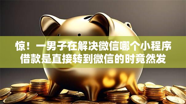 惊!一男子在解决微信哪个小程序借款是直接转到微信的时竟然发现8个2025黑户借款必下口子,事后分享了出来 惊!一男子在解决微信哪个小程序借款是直接转到微信的时竟然发现8个2025黑户借款必下口子,事后分享了出来