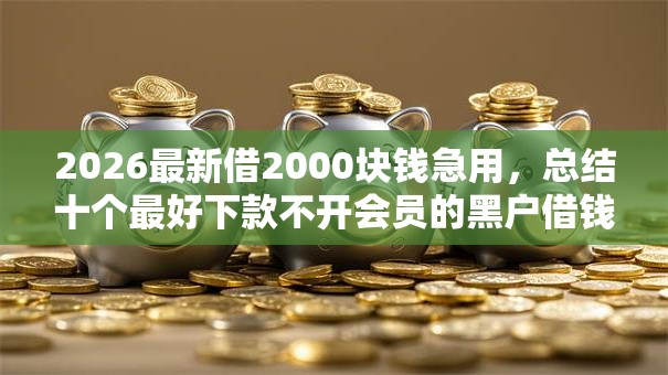 2026最新借2000块钱急用，总结十个最好下款不开会员的黑户借钱平台！