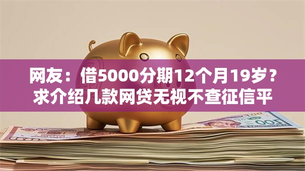 网友：借5000分期12个月19岁？求介绍几款网贷无视不查征信平台
