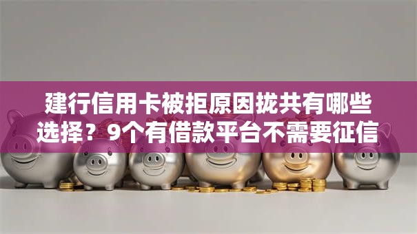 建行信用卡被拒原因拢共有哪些选择？9个有借款平台不需要征信就能借钱的详解