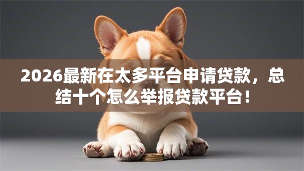 2026最新在太多平台申请贷款，总结十个怎么举报贷款平台！
