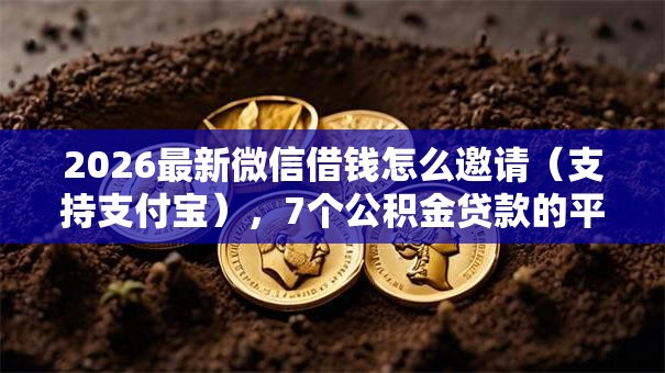 2026最新微信借钱怎么邀请（支持支付宝），7个公积金贷款的平台无私分享