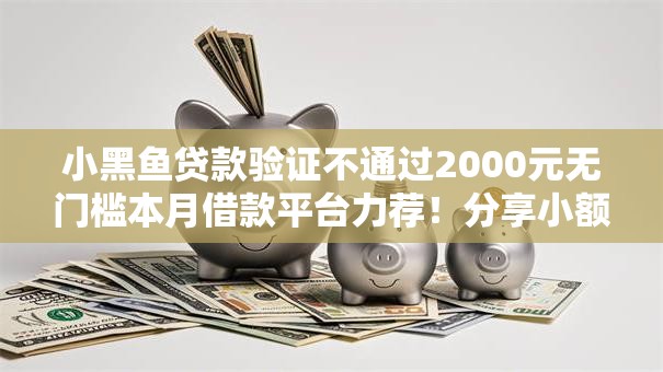 小黑鱼贷款验证不通过2000元无门槛本月借款平台力荐！分享小额网贷口子2000元无门槛借款