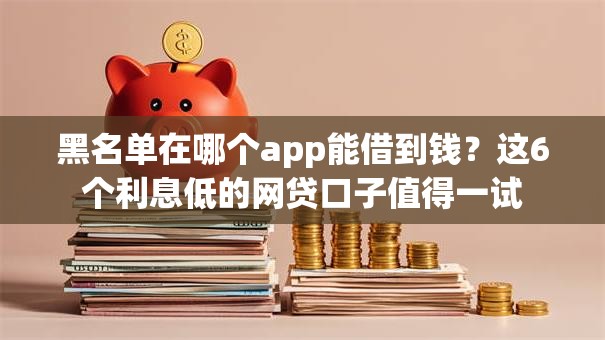 黑名单在哪个app能借到钱？这6个利息低的网贷口子值得一试