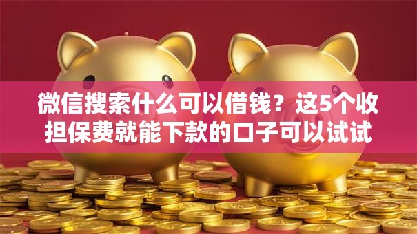 微信搜索什么可以借钱?这5个收担保费就能下款的口子可以试试 微信搜索什么可以借钱?这5个收担保费就能下款的口子可以试试