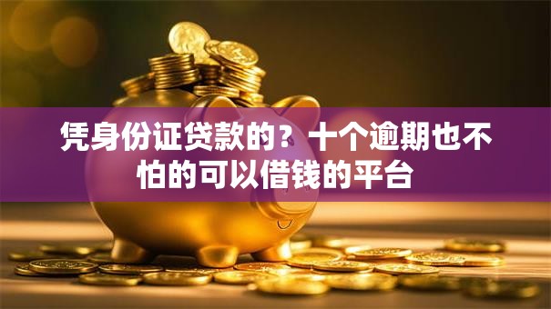 凭身份证贷款的？十个逾期也不怕的可以借钱的平台