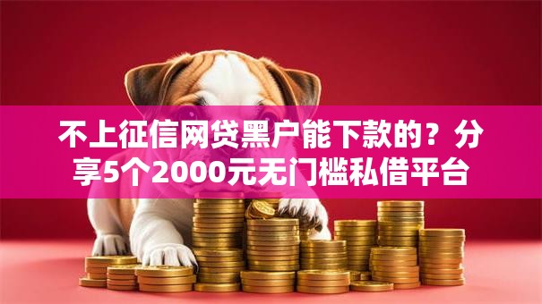 不上征信网贷黑户能下款的？分享5个2000元无门槛私借平台