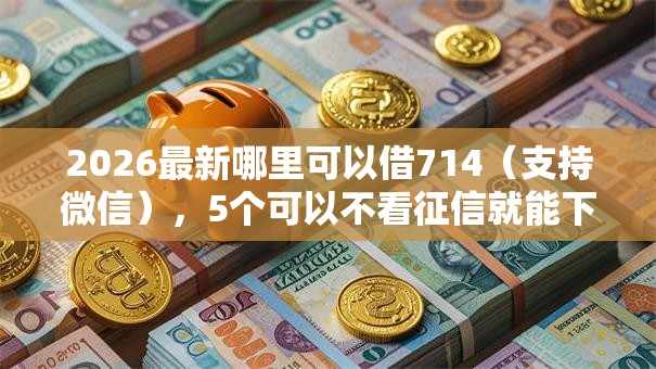 2026最新哪里可以借714（支持微信），5个可以不看征信就能下款的口子无私分享