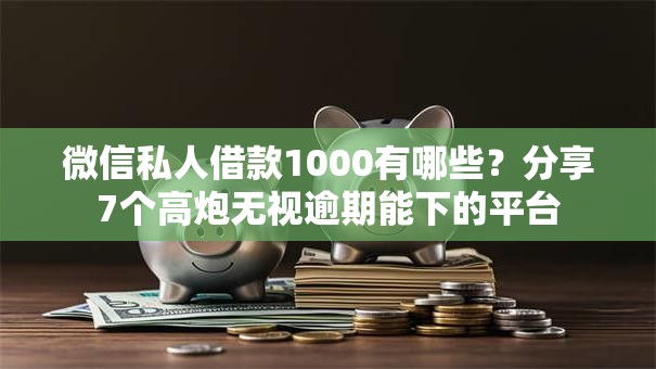 微信私人借款1000有哪些？分享7个高炮无视逾期能下的平台