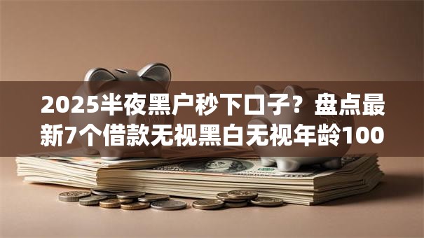 2025半夜黑户秒下口子？盘点最新7个借款无视黑白无视年龄100%秒过app