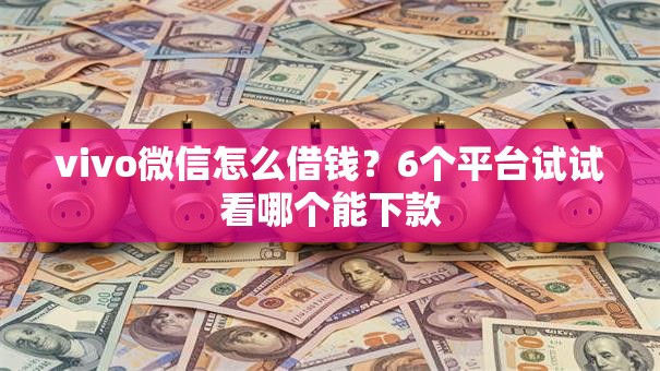 vivo微信怎么借钱？6个平台试试看哪个能下款