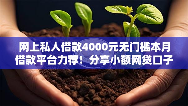 网上私人借款4000元无门槛本月借款平台力荐！分享小额网贷口子4000元无门槛借款
