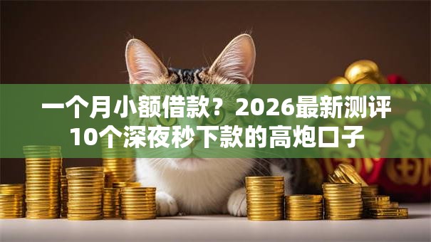 一个月小额借款？2026最新测评10个深夜秒下款的高炮口子