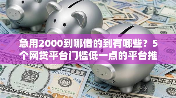 急用2000到哪借的到有哪些？5个网贷平台门槛低一点的平台推荐给你