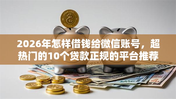 2026年怎样借钱给微信账号，超热门的10个贷款正规的平台推荐