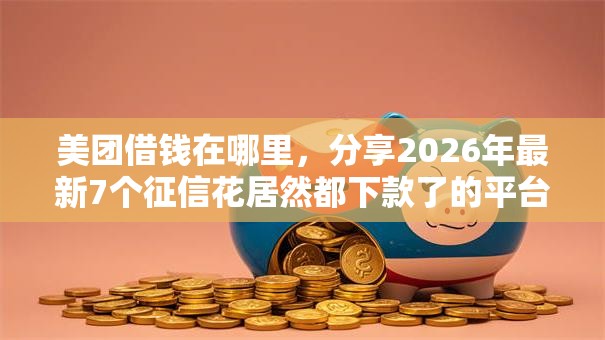 美团借钱在哪里，分享2026年最新7个征信花居然都下款了的平台